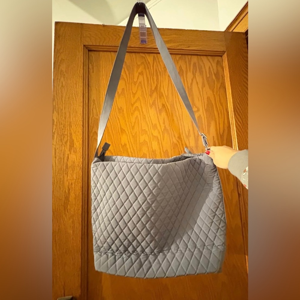 Vera Bradley Gray Quilted Hobo Bag